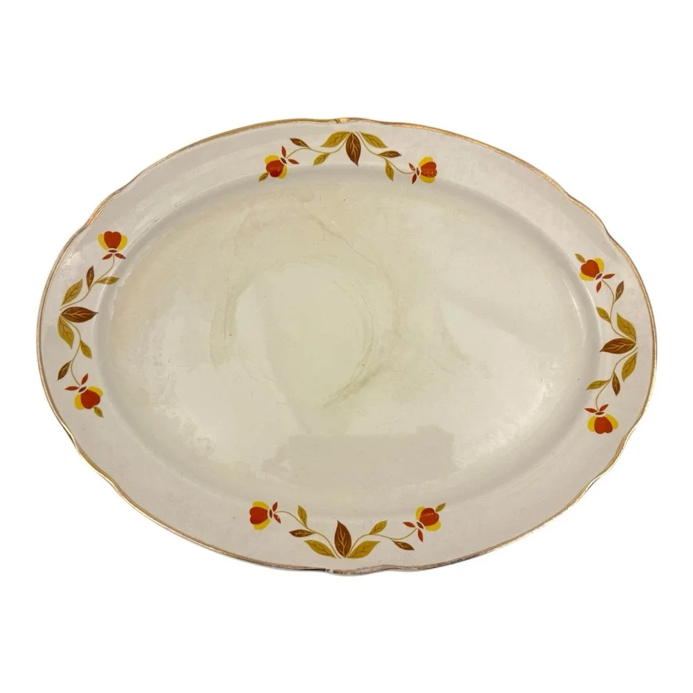 Vintage Hall Superior Quality Oval Serving Platter – Autumn Floral Design‎